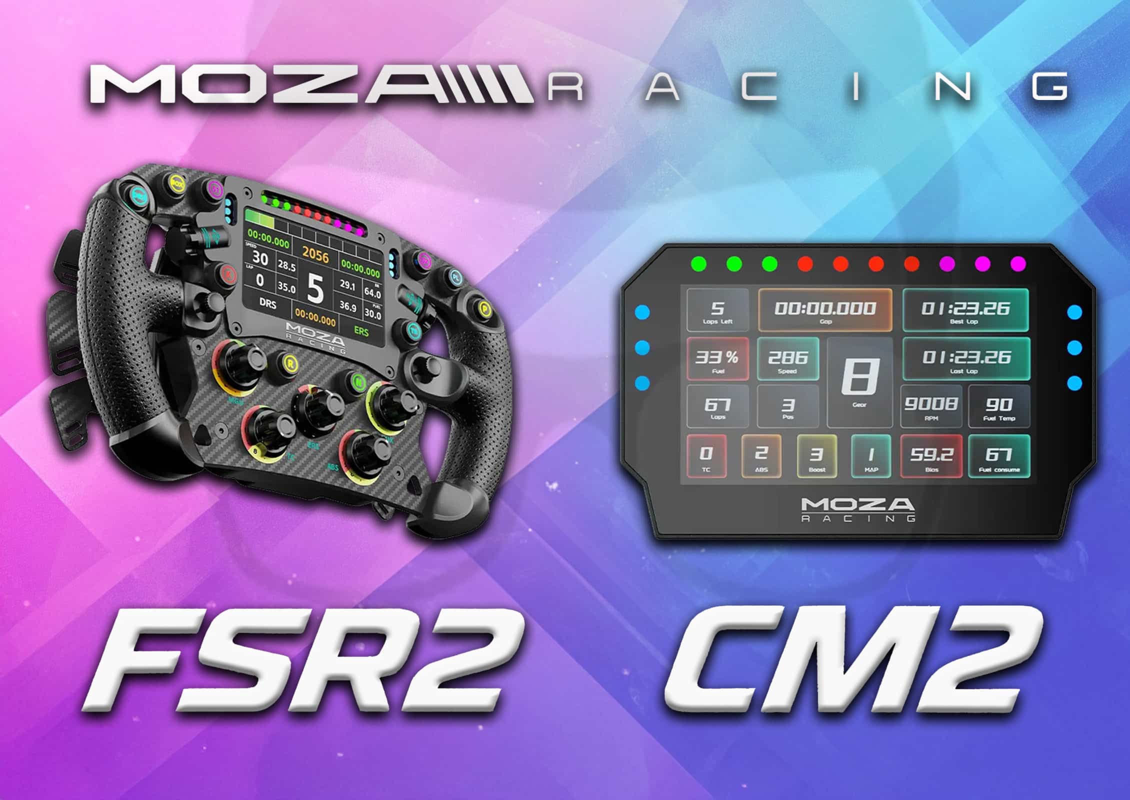 Le nouveau volant FSR2 et dashboard CM2 de Moza pour le sim racing