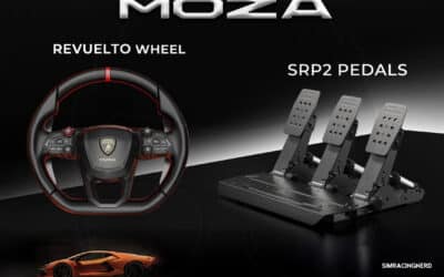 MOZA Racing: Offizielles Lamborghini Revuelto-Lenkrad und neue SRP2-Pedale